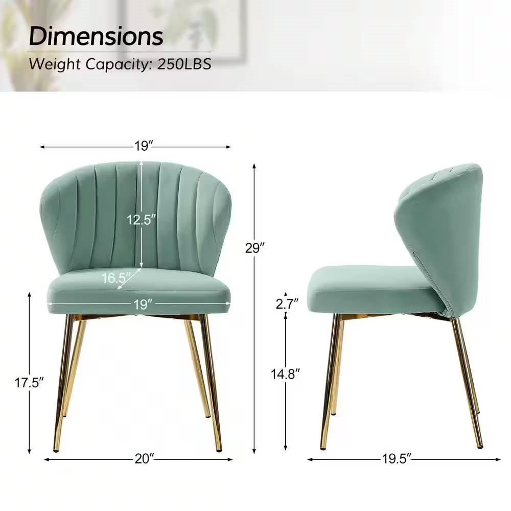 Sage Green Velvet Wingback Accent Chair