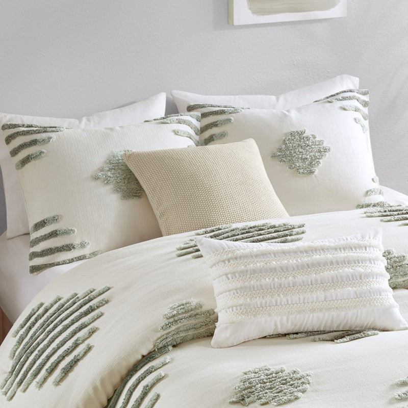Tahli 3 Piece Cotton Blend Chenille Duvet Cover Set