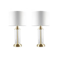 Clarity Glass Cylinder Table Lamp Set of 2