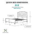 Victoria Wood Bed with Upholstered Headboard and Built-In Storage Drawer
