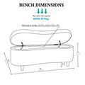 Bailey Boucle-Style Curved Storage Accent Bench