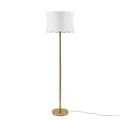 Vesta Dimmable Floor Lamp with Fabric Scalloped Shade