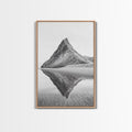 Mountain Mirror, Coastal Peak, Serene Beach, Canvas Print