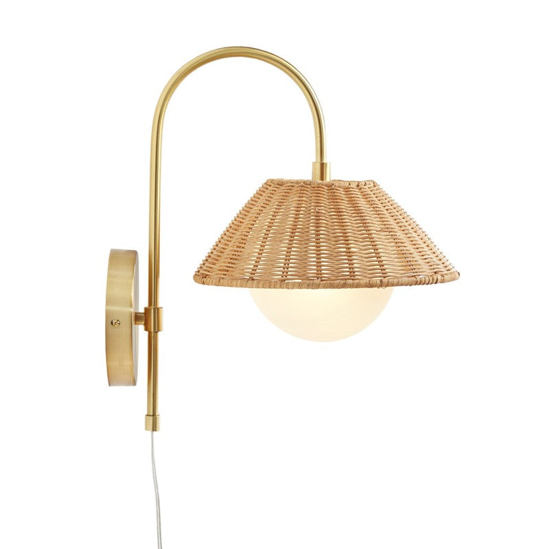 Laguna Rattan Weave Shade Wall Sconce
