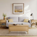 Teagan Rattan Side Table with Built-in Charging Station & LED Light