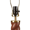 Helixia Twisted Faux Wood Table Lamp with USP C Port