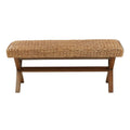 Seadrift Hand-woven Water Hyacinth Accent Bench