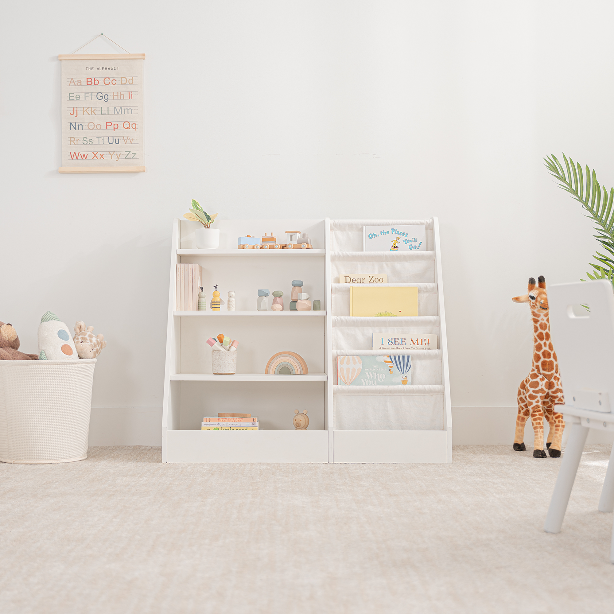 Kids Bookshelf in White Secondary image