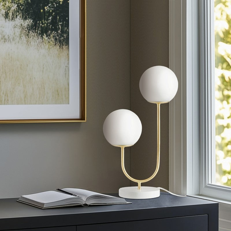 Zusa Metal 2-Light Globe Table Lamp Main image