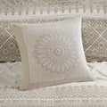 Mila Cotton Botanical Duvet Cover Set with Chenille Tufting