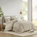 Shay 3 Piece Striped Cotton Duvet Cover Set