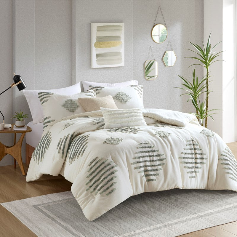 Tahli 3 Piece Cotton Blend Chenille Comforter Set