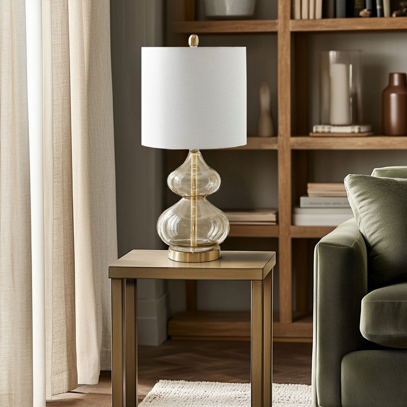 Ellipse Curved Gourd Glass Table Lamp Set