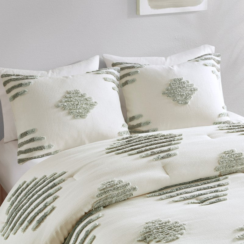 Tahli 3 Piece Cotton Blend Chenille Comforter Set