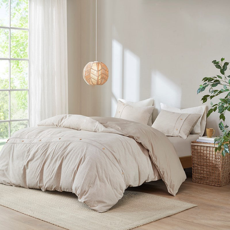 Dover 3 Piece Organic Cotton Oversized Duvet Cover Set Main image