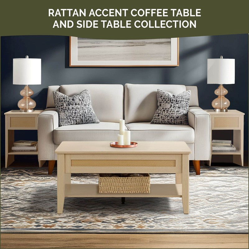 Lennox Lift-Top Rattan Coffee Table