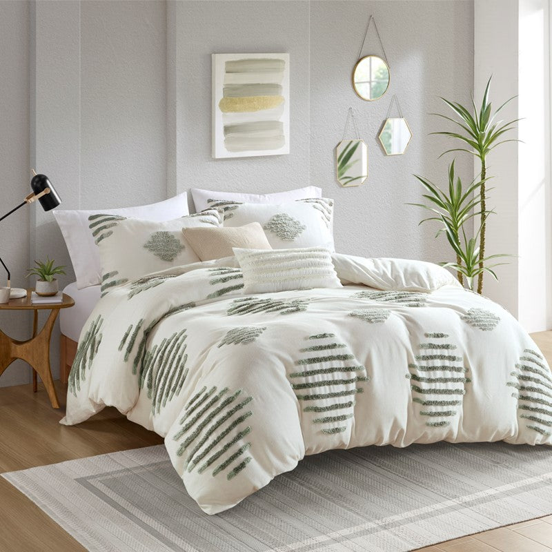 Tahli 3 Piece Cotton Blend Chenille Duvet Cover Set