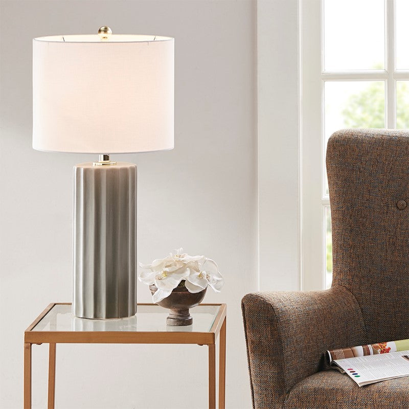 Glendale Ribbed Ceramic Table Lamp Secondary image