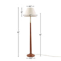 Verla Tapered Faux Wood Dimmable Floor Lamp