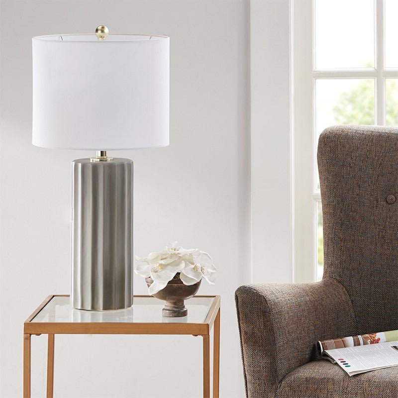 Glendale Ribbed Ceramic Table Lamp Main image