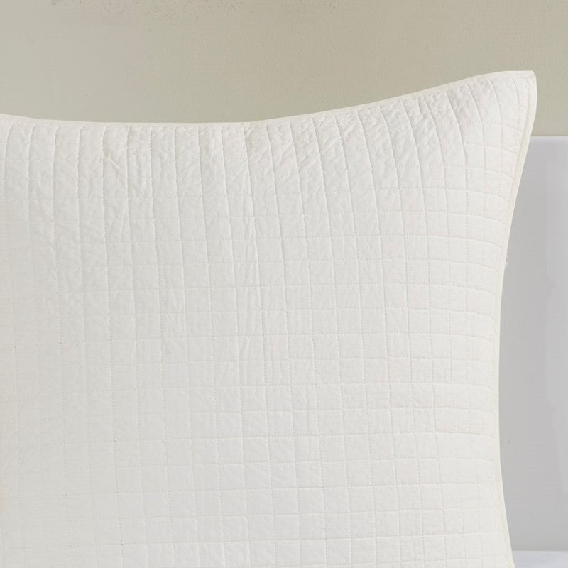 Brooklyn Cotton Jacquard Comforter Set with Euro Shams and Throw Pillows
