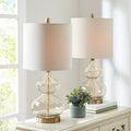 Ellipse Curved Gourd Glass Table Lamp Set