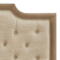 Victoria Wood Bed with Upholstered Headboard and Built-In Storage Drawer