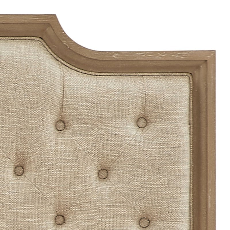 Victoria Wood Bed with Upholstered Headboard and Built-In Storage Drawer