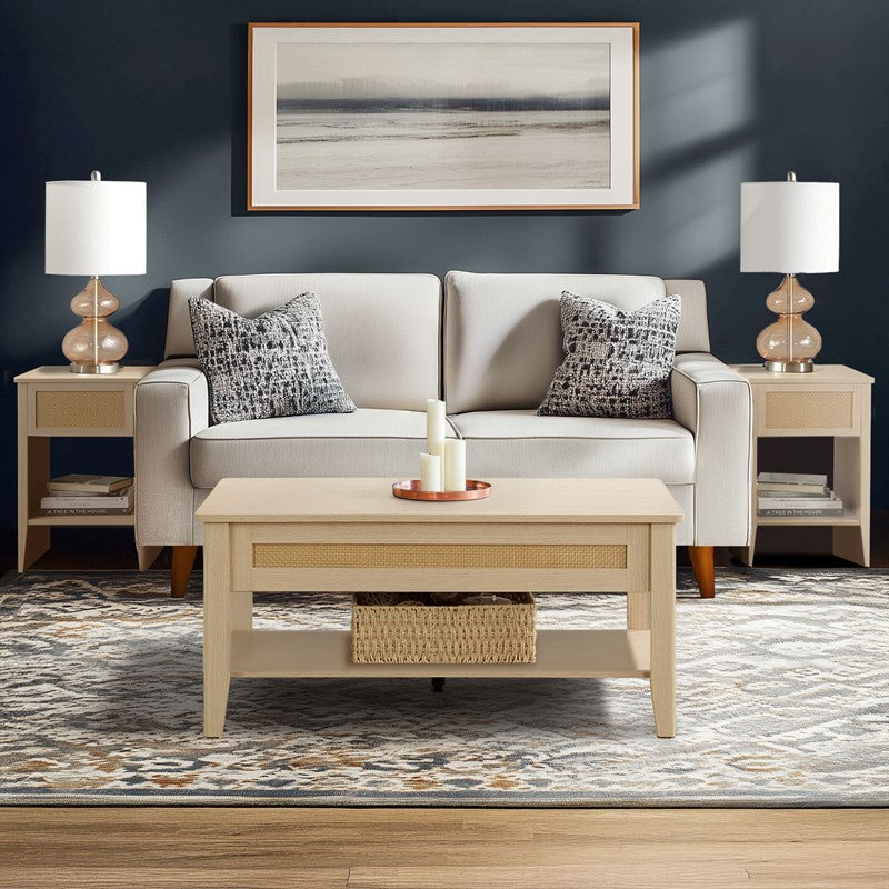 Lennox Lift-Top Rattan Coffee Table Main image