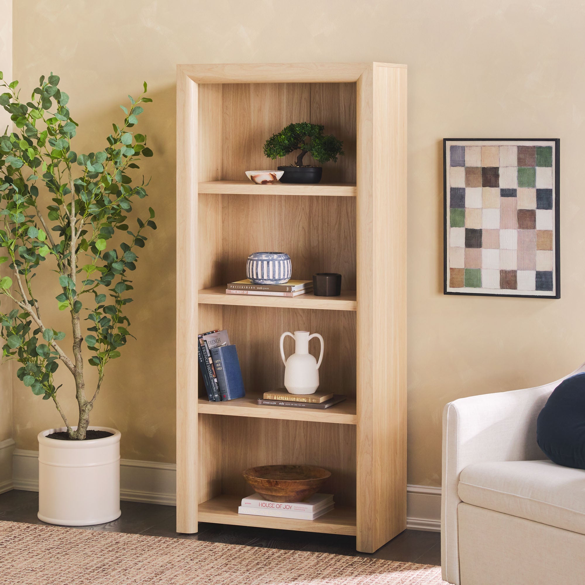 Amira Modern Wood Open Bookshelf Secondary image