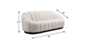 85" Cream Curved Sofa