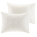 Brooklyn Cotton Jacquard Comforter Set with Euro Shams and Throw Pillows