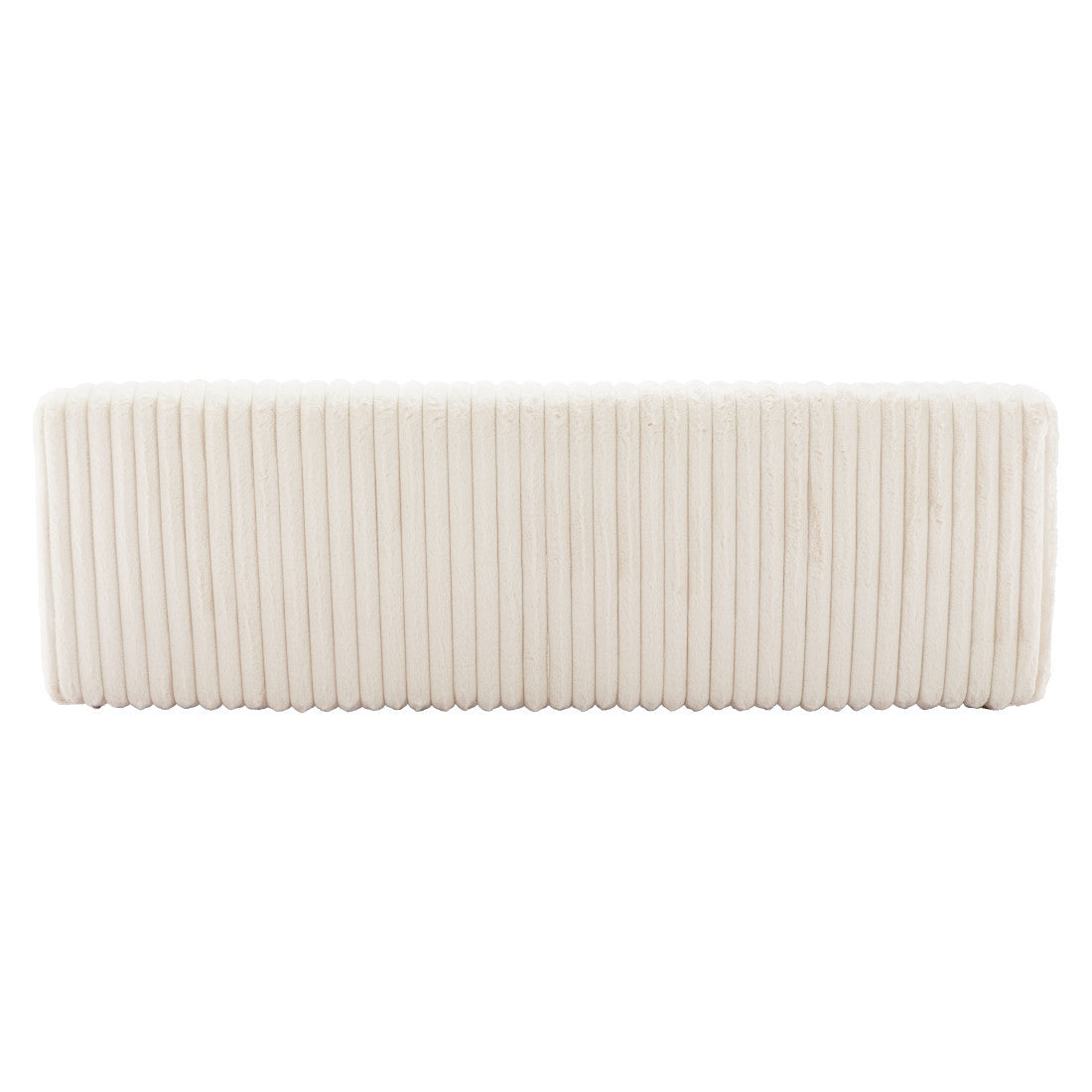 89" Cream Faux Fur Sofa