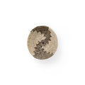 Luna 12" X 12" Black Light Brown And White Abstract Geometric Seagrass Circle Hanging Dimensional Sculpture