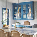 Auburn Bell Shaped Hanging Glass Pendant Light