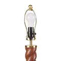 Helixia Twisted Faux Wood Table Lamp with USP C Port