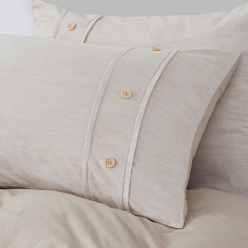 Dover 3 Piece Organic Cotton Oversized Duvet Cover Set