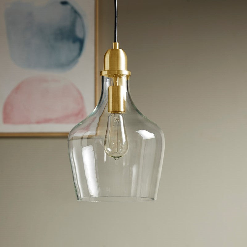 Auburn Bell Shaped Hanging Glass Pendant Light Main image