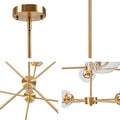 Calista 8-Light Metal Chandelier with Globe Bulbs