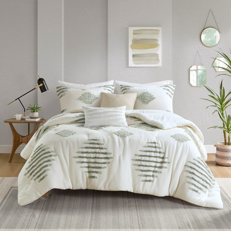 Tahli 3 Piece Cotton Blend Chenille Comforter Set