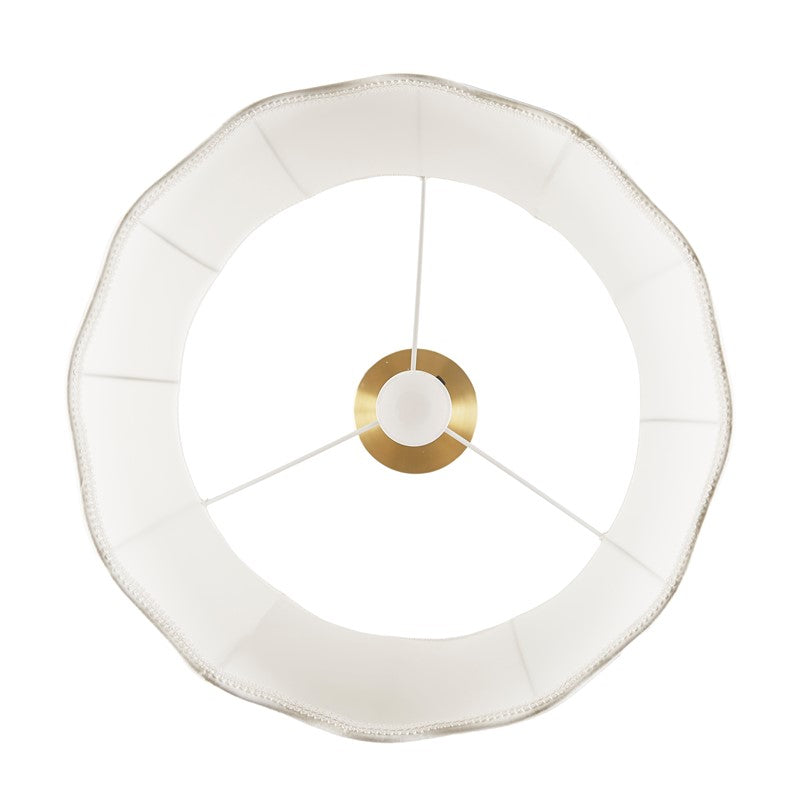 Vesta Dimmable Floor Lamp with Fabric Scalloped Shade