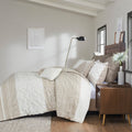 Mila 3 Piece Cotton Duvet Cover Set with Chenille Tufting