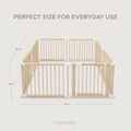 Playpen for Toddler and Babies in Natural Wood