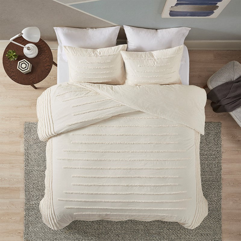 Mercer 3 Piece Cotton Chenille Duvet Cover Set Main image