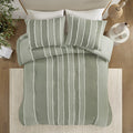 Shay 3 Piece Striped Cotton Duvet Cover Set