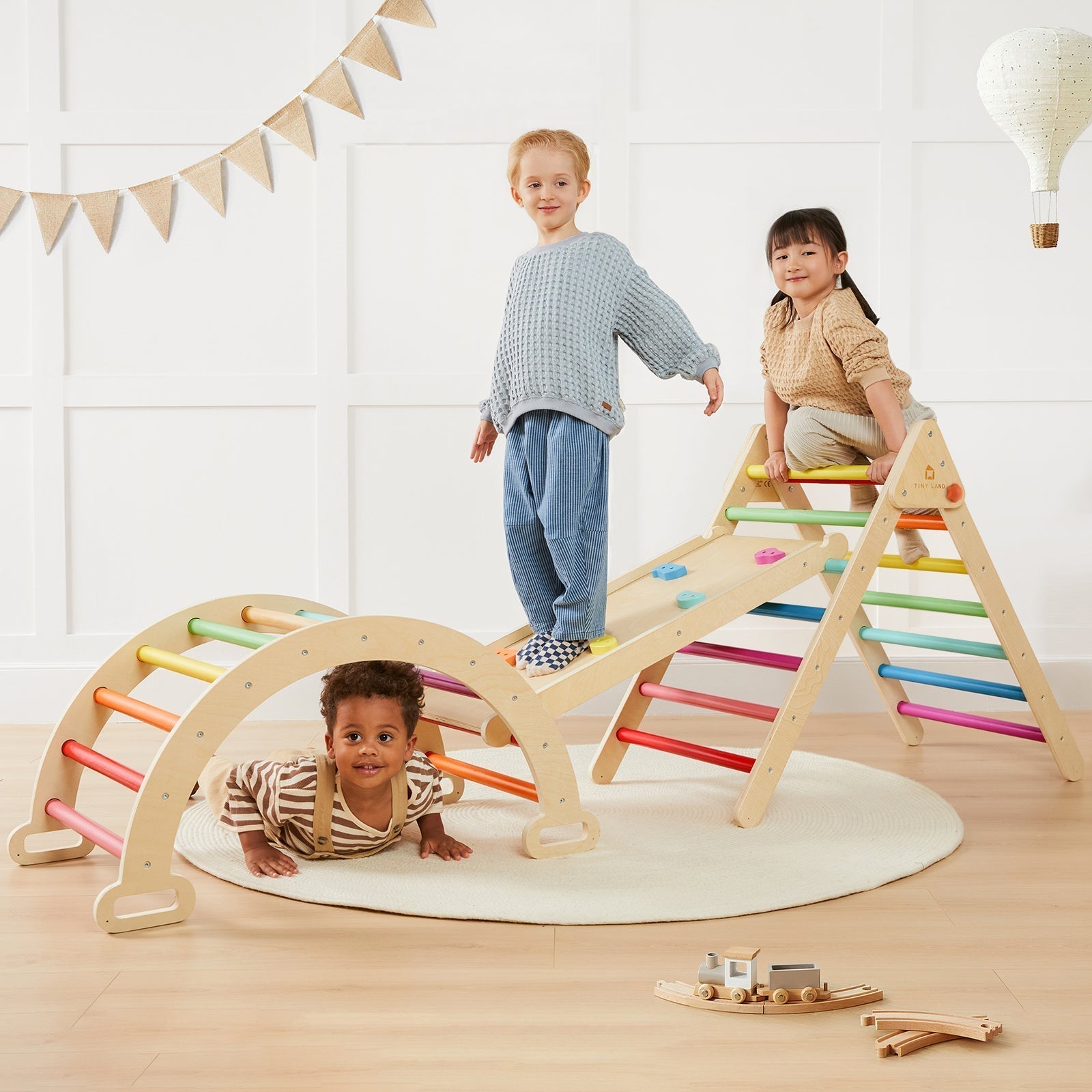 Tiny Land® 7-in-1 Rainbow Climbing Set Secondary image