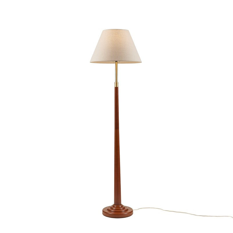 Verla Tapered Faux Wood Dimmable Floor Lamp
