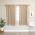 52 x 54 inch Beige Cream Thermal Blackout Curtain Panels – Set of 2