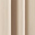 52 x 54 inch Beige Cream Thermal Blackout Curtain Panels – Set of 2