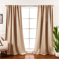 52 x 96 Inch Beige Cream Thermal Blackout Curtain Panels – Set of 2